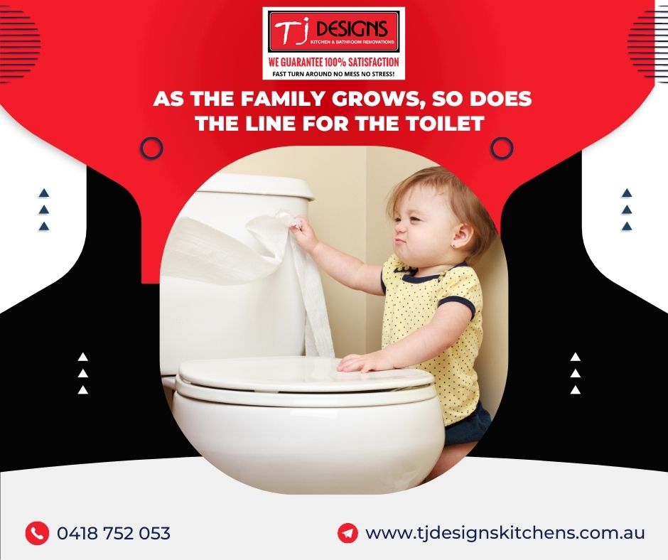 As the Family Grows, So Does the Line for the Toilet - Kitchen Renovations Gold Coast